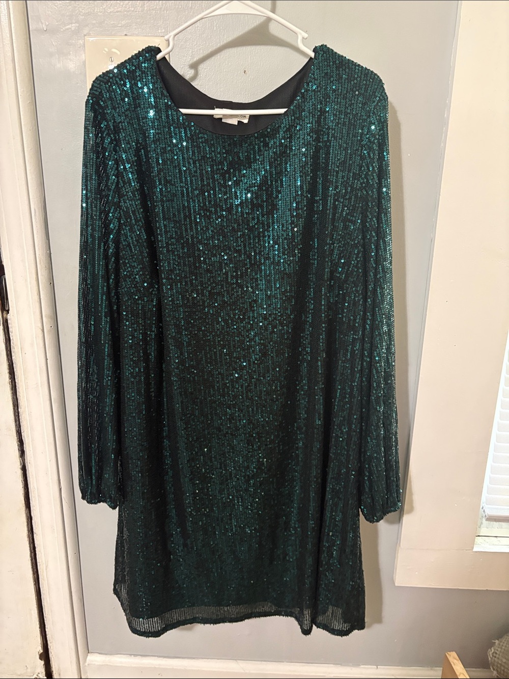Chic Soul Teal Sequin Midi Dress